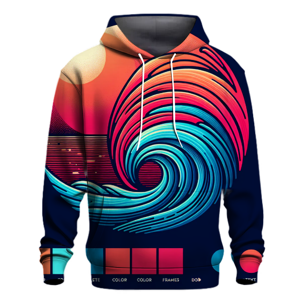 Coral Wave Hoodie
