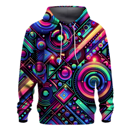 Geometric Neon Rhythm Hoodie