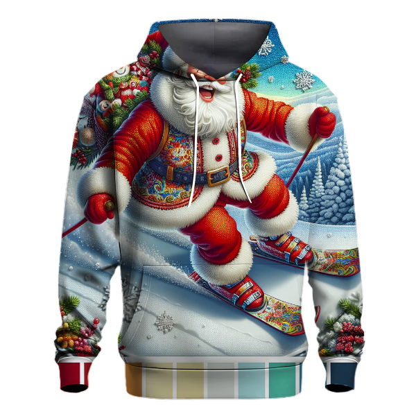 Skiing with Santa Hoodie