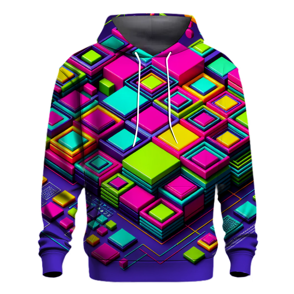 Flashback Neon Squares Hoodie