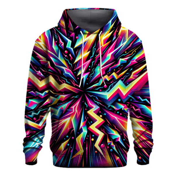 Retro Lightning Design Hoodie
