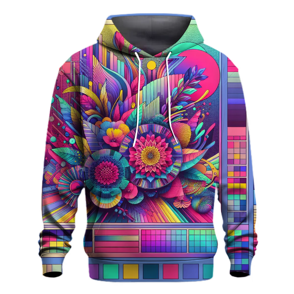 Technicolor Burst Design Hoodie