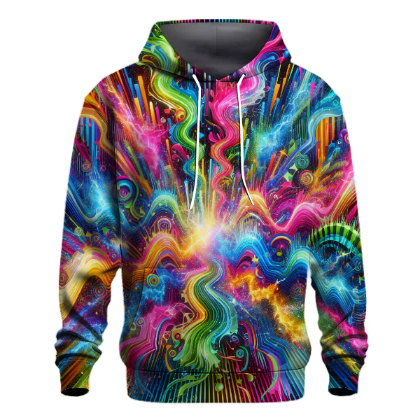 Electric Rainbow Pulse Hoodie