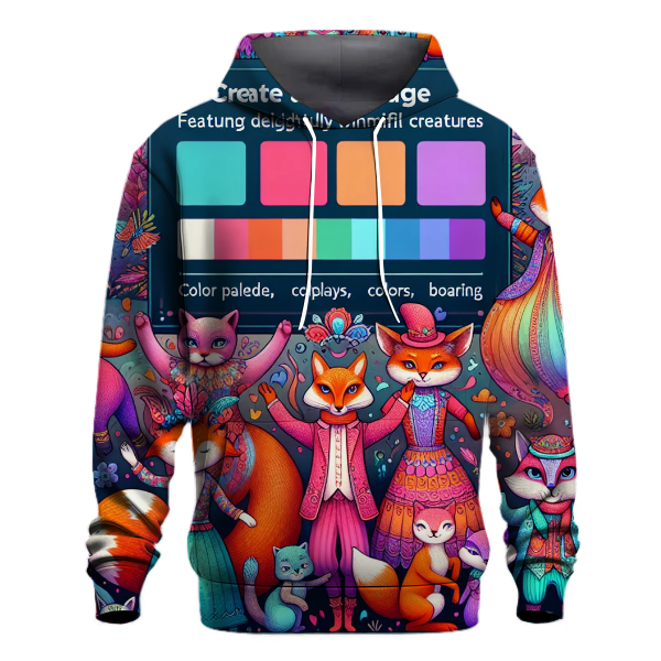 Quirky Whimsical Creatures Hoodie