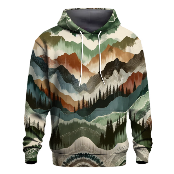 Mystical Mountains Tie-Dye Design Hoodie