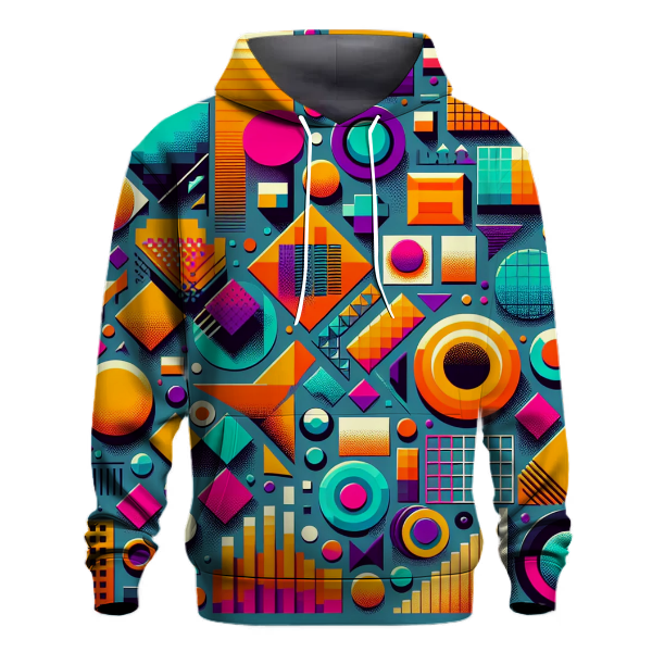 Radical 80s Geometric Shapes Hoodie
