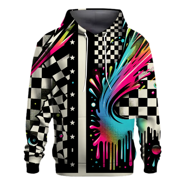 Checkerboard Disco Groove Hoodie