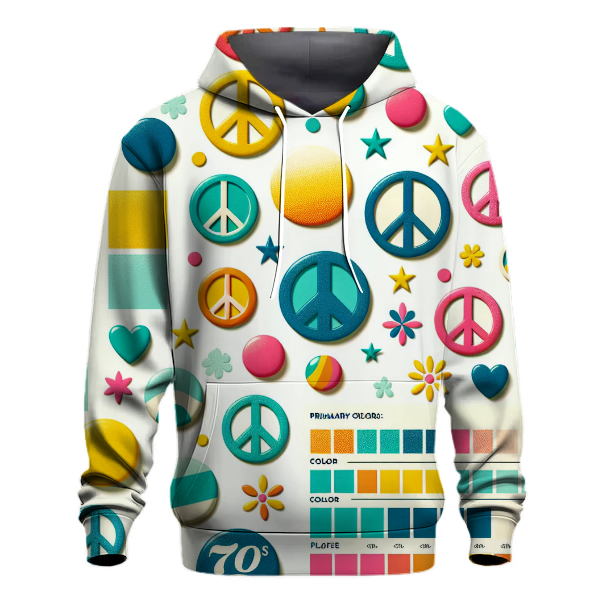 Hippie Vibes Peace Signs Hoodie
