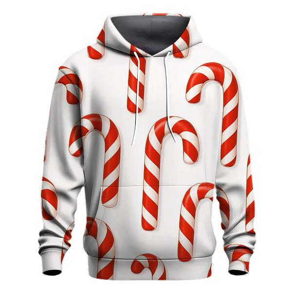 Peppermint Candy Cane Stripes Hoodie