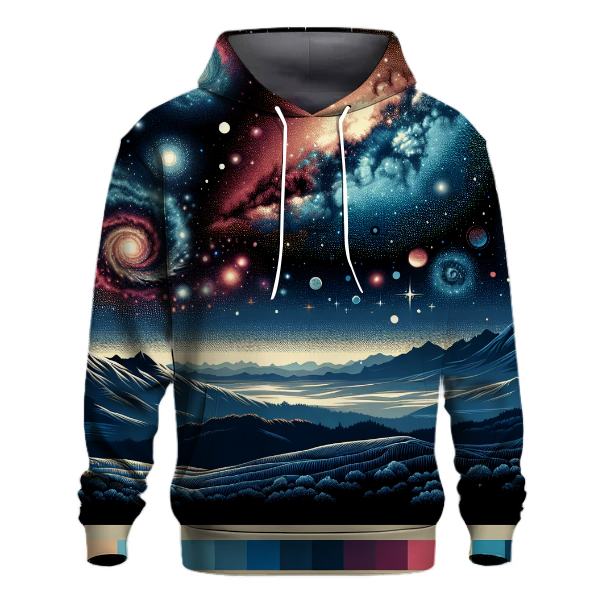 Galactic Night Sky Scene Hoodie