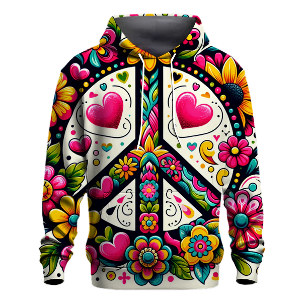 Funky Peace and Love Hoodie