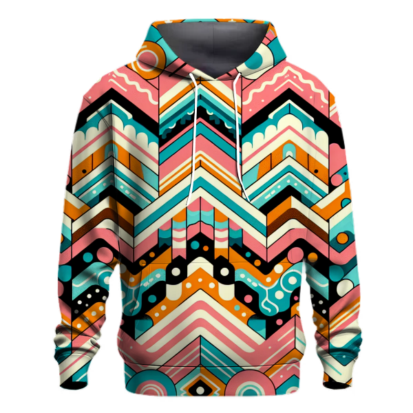 Funky Rainbow Zigzag Hoodie