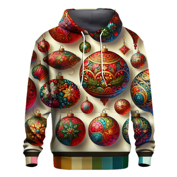 Classic Christmas Ornament Collage Hoodie
