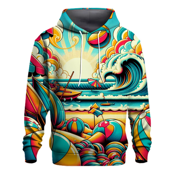 Funky Retro Beach Party Hoodie