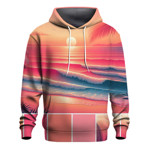 Radiant Coral Shores Hoodie