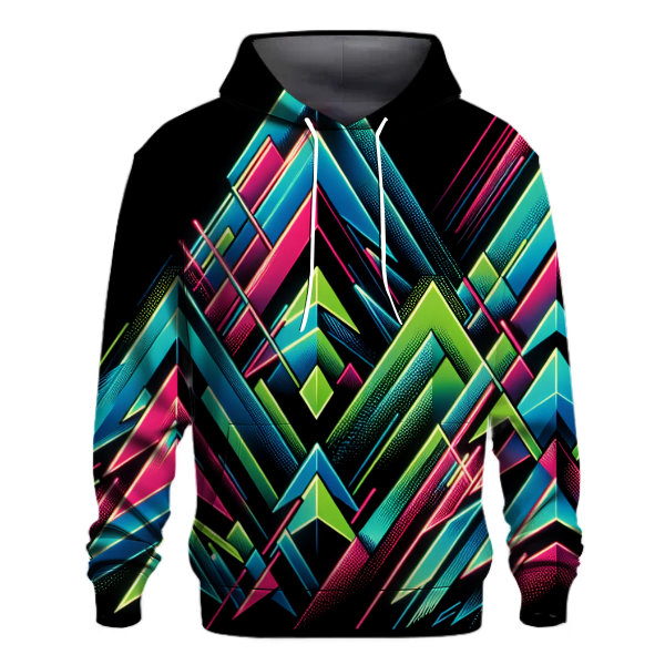 Electric 80s Triangles Hoodie