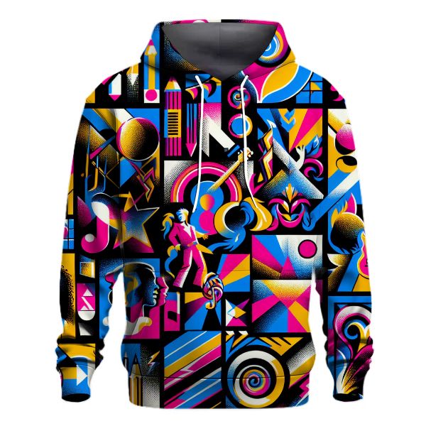 Bold 80s Pop Icons Hoodie