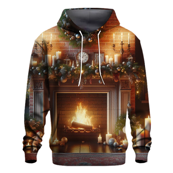 Festive Fireplace Gathering Hoodie