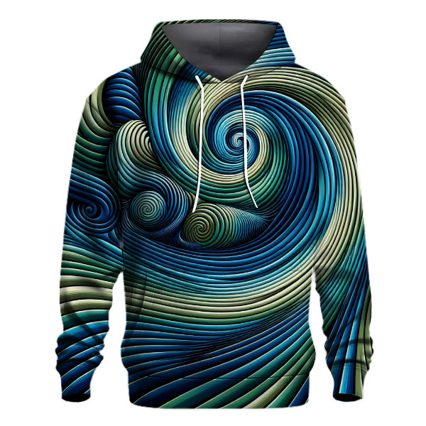 Retro Wave Spirals Hoodie