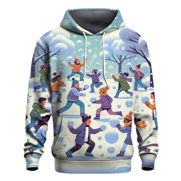 Snowball Fight Fun Hoodie