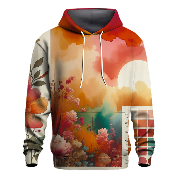 Floral Sunset Fusion Hoodie