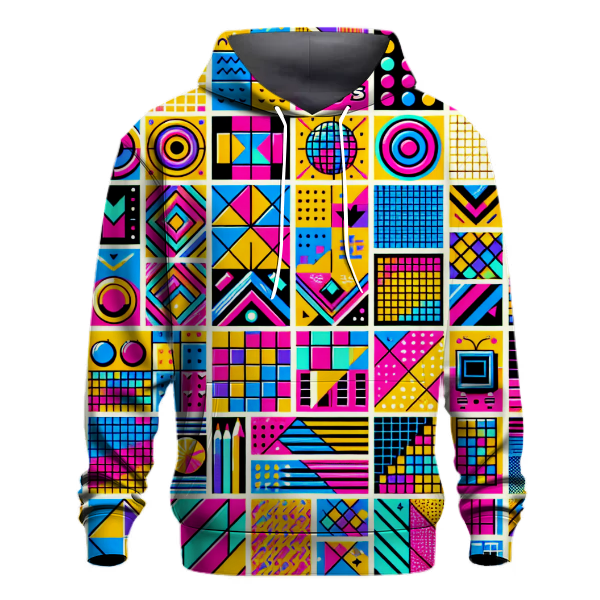 Funky Grid Patterns Hoodie
