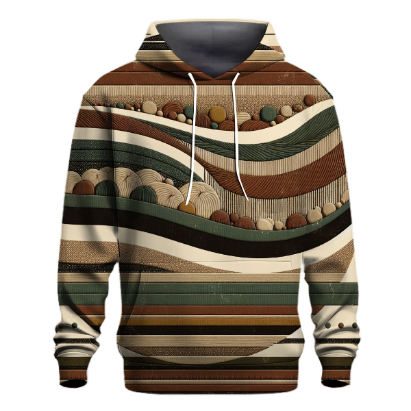 Earthy Rhythmic Stripes Hoodie