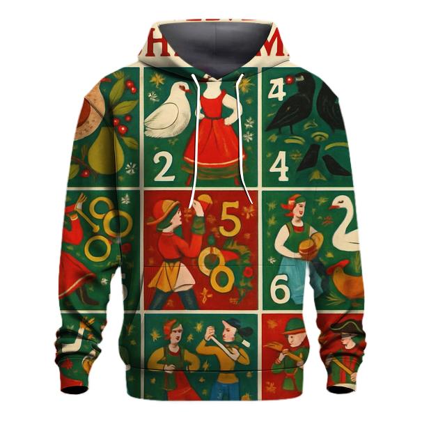 Twelve Days of Christmas Countdown Hoodie