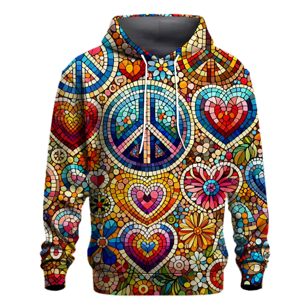 Peace and Love Mosaic Hoodie