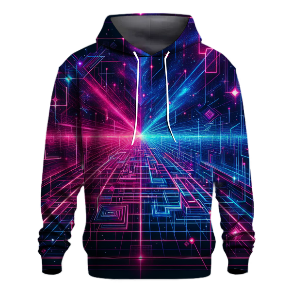 Neon Grid Universe Hoodie