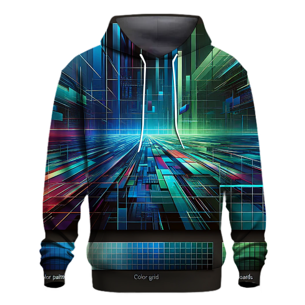 Cyber Geometric Grid Hoodie