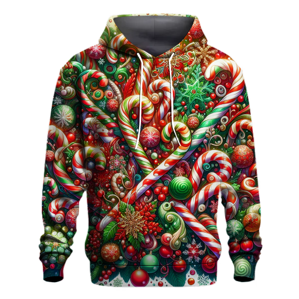 Joyful Candy Cane Whirl Hoodie
