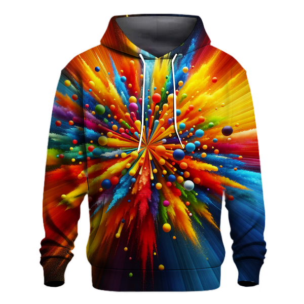 Neon Rainbow Burst Hoodie