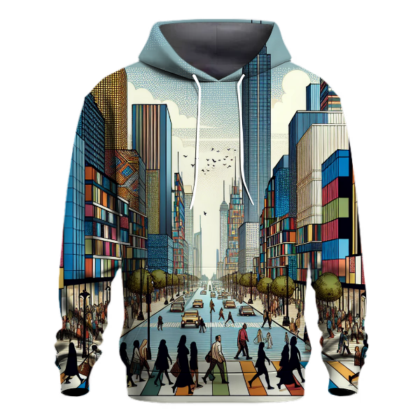 Modern Cityscape Rhythm Hoodie