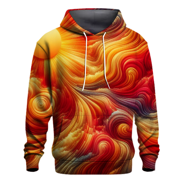 Fiery Sunset Design Hoodie