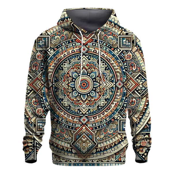 Ethnic Geometric Tapestry Hoodie