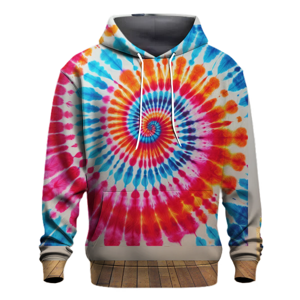 Colorful Tie-Dye Spirals Hoodie