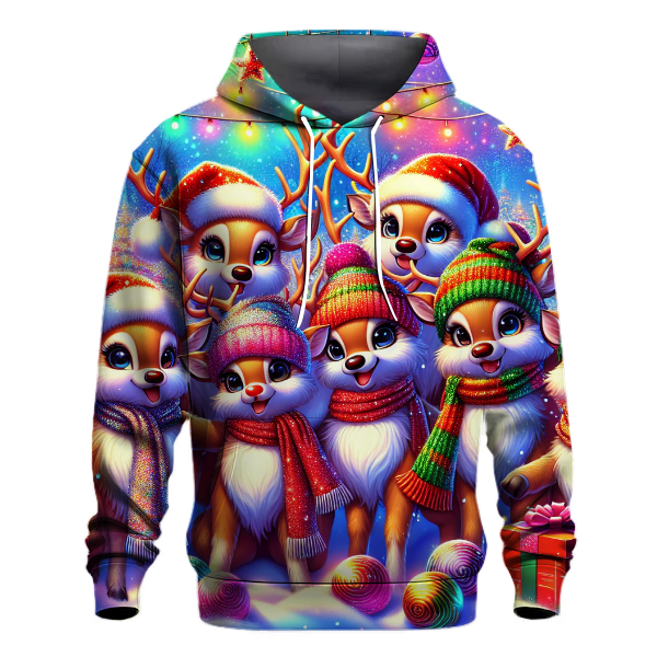 Funky Reindeer Antics Hoodie