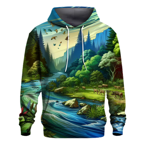 Nature's Harmony Tapestry Hoodie
