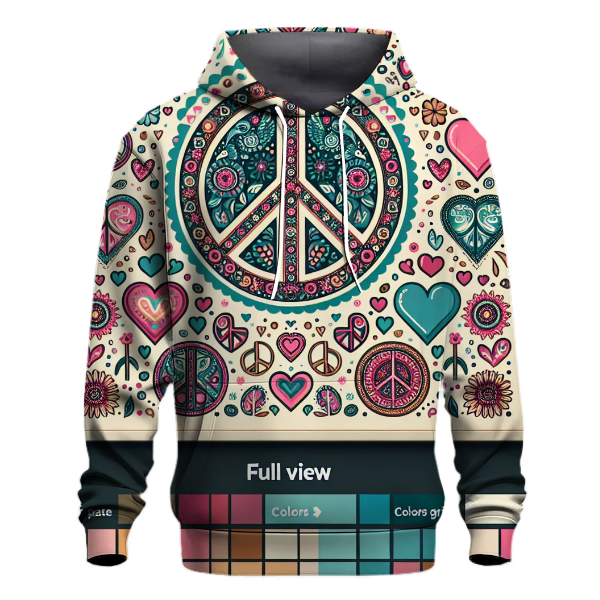 Hippie Peace Love Hoodie