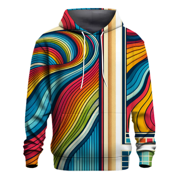 Charming Rainbow Waves Hoodie