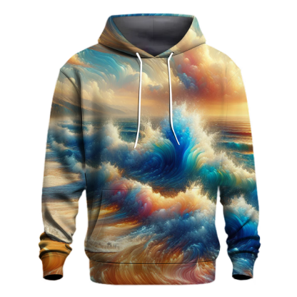 Luminous Ocean Waves Hoodie