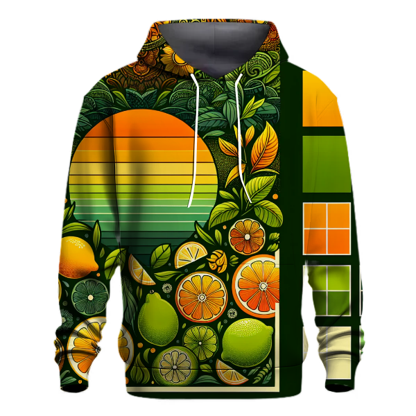 Lively Citrus Burst Gradient Hoodie