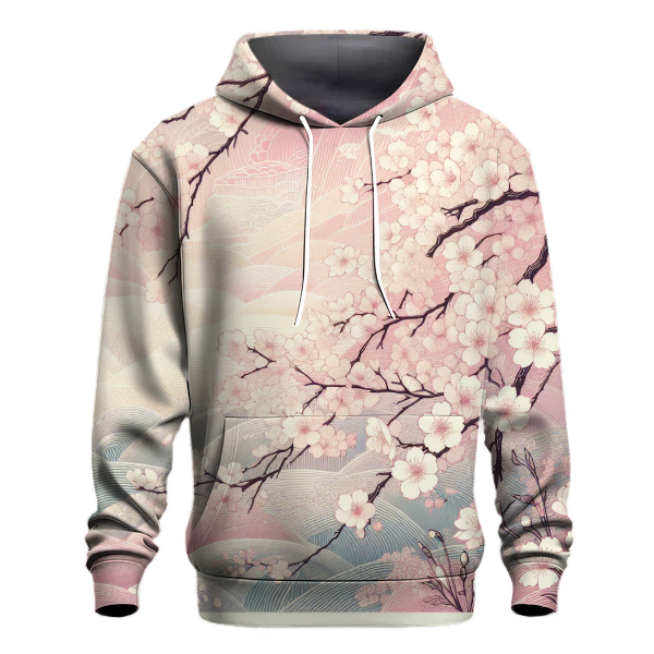 Cherry Blossom Cascade Tie-Dye Design Hoodie