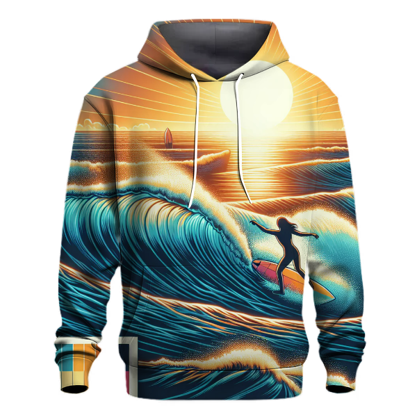 Surfboard and Waves Hoodie
