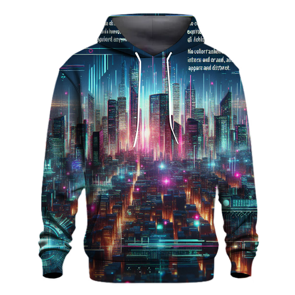 Cyber Neon Glitch Hoodie