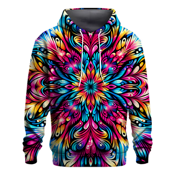 Neon Splash Tie-Dye Design Hoodie