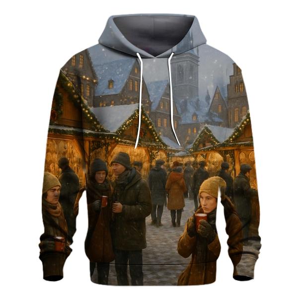 Festive Vintage Christmas Market Hoodie