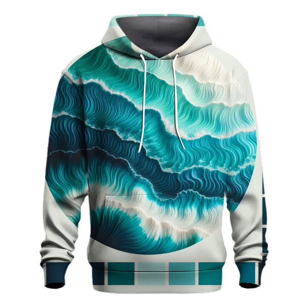 Iridescent Ocean Waves Hoodie