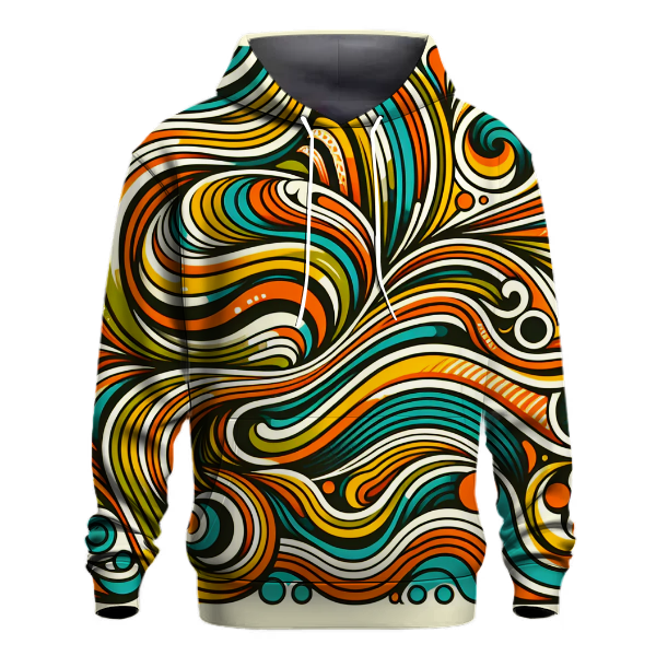 Groovy Retro Lines Hoodie